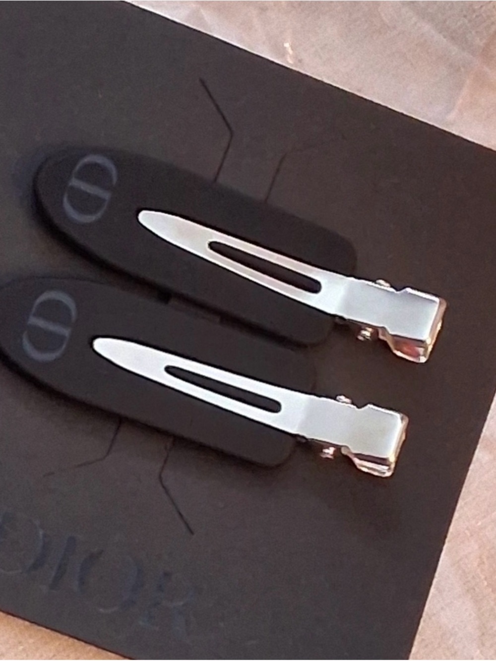 GWP - Dior Beaute Black Metal Hair Clips - NWOT